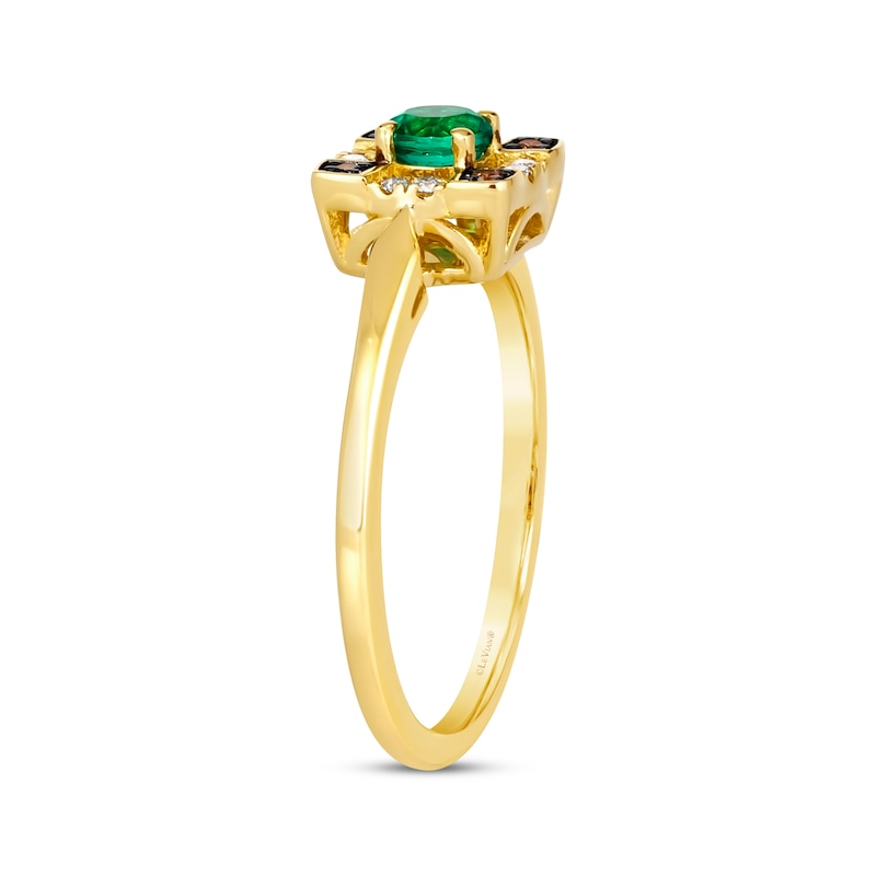 Main Image 2 of Le Vian Emerald Ring 1/15 ct tw Diamonds 14K Honey Gold