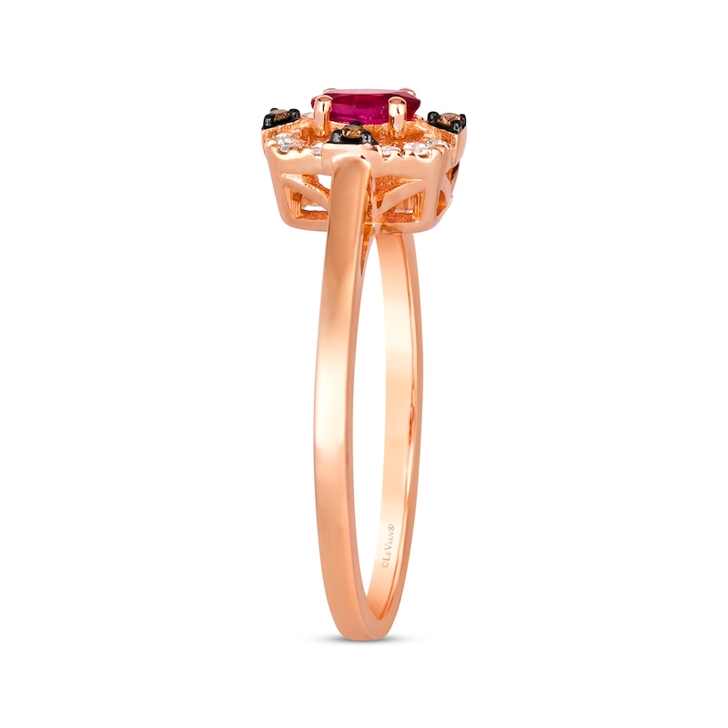 Main Image 2 of Le Vian Ruby Ring 1/10 ct tw Diamonds 14K Strawberry Gold