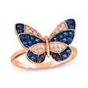 Thumbnail Image 1 of Le Vian Garden Party Sapphire Butterfly Ring 1/6 ct tw Diamonds 14K Strawberry Gold