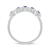 Thumbnail Image 2 of Blue & White Lab-Created Sapphire Five-Stone Ring Sterling Silver
