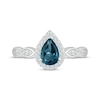 Thumbnail Image 3 of Pear-Shaped London Blue Topaz & White Lab-Created Sapphire Ring 10K White Gold