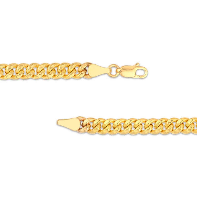 Main Image 4 of Semi-Solid Miami Cuban Curb Chain Necklace & Bracelet Set 10K Yellow Gold