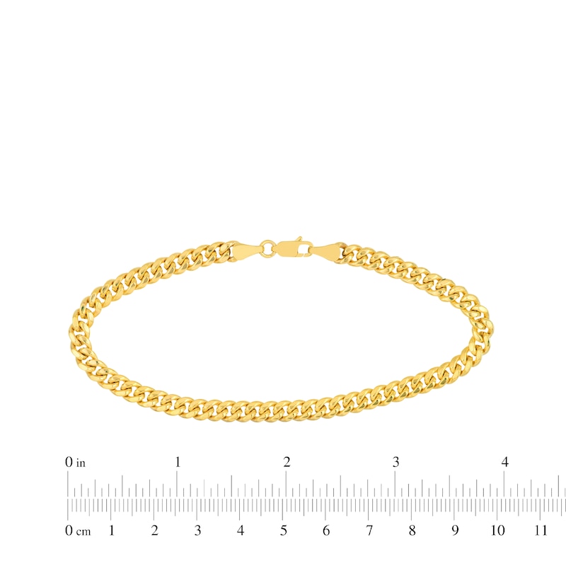 Main Image 5 of Semi-Solid Miami Cuban Curb Chain Necklace & Bracelet Set 10K Yellow Gold