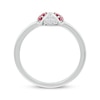 Thumbnail Image 2 of Lab-Created Ruby & White Lab-Created Sapphire Ladybug Ring Sterling Silver