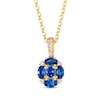 Thumbnail Image 1 of Le Vian Sapphire Necklace 1/6 ct tw Diamonds 14K Honey Gold 19&quot;