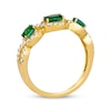 Thumbnail Image 3 of Le Vian Oval-Cut Emerald Ring 3/8 ct tw Diamonds 14K Honey Gold