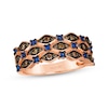 Thumbnail Image 1 of Le Vian Venetian Mosaic Sapphire Ring 1/3 ct tw Diamonds 14K Strawberry Gold