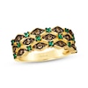 Thumbnail Image 1 of Le Vian Venetian Mosaic Emerald Ring 1/3 ct tw Diamonds 14K Honey Gold