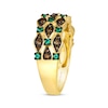 Thumbnail Image 2 of Le Vian Venetian Mosaic Emerald Ring 1/3 ct tw Diamonds 14K Honey Gold