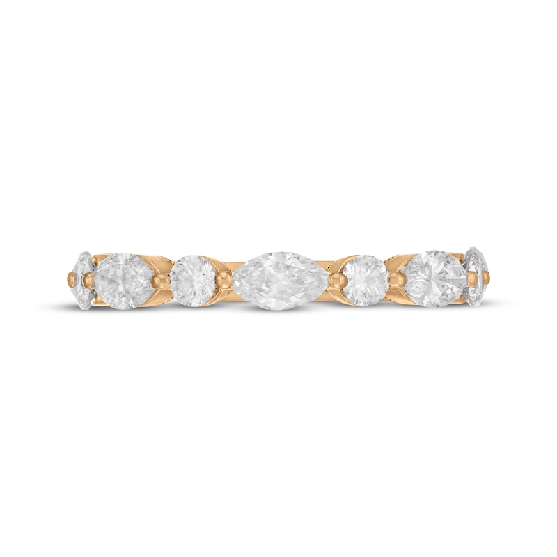 Main Image 3 of Neil Lane Artistry Marquise & Round-cut Lab-Grown Diamond Anniversary Band 1-1/2 ct tw 14K Yellow Gold