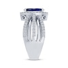 Thumbnail Image 2 of Marquise-Cut Blue Lab-Created Sapphire & White Lab-Created Sapphire Ring Sterling Silver