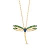 Thumbnail Image 1 of Le Vian Garden Party Tsavorite & Sapphire Dragonfly Necklace 14K Honey Gold 19&quot;