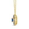 Thumbnail Image 2 of Le Vian Venetian Color on Color Oval-Cut Blue Sapphire Necklace 1/5 ct tw Diamonds 14K Honey Gold 19&quot;