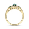 Thumbnail Image 3 of Marquise-Cut Emerald & Diamond Ring 1/4 ct tw 10K Yellow Gold