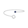 Thumbnail Image 3 of Blue Lab-Created Sapphire & White Lab-Created Sapphire Flex Bangle Bracelet Sterling Silver