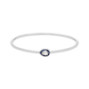 Thumbnail Image 1 of Pear-Shaped White Lab-Created Sapphire & Blue Lab-Created Sapphire Frame Flex Bangle Sterling Silver