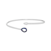 Thumbnail Image 3 of Pear-Shaped White Lab-Created Sapphire & Blue Lab-Created Sapphire Frame Flex Bangle Sterling Silver