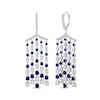 Thumbnail Image 1 of Blue & White Lab-Created Sapphire Chandelier Earrings Sterling Silver