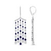 Thumbnail Image 3 of Blue & White Lab-Created Sapphire Chandelier Earrings Sterling Silver