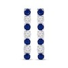 Thumbnail Image 2 of Blue & White Lab-Created Sapphire Drop Earrings Sterling Silver