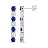 Thumbnail Image 3 of Blue & White Lab-Created Sapphire Drop Earrings Sterling Silver