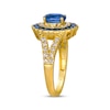 Thumbnail Image 2 of Le Vian Venetian Color on Color Oval-Cut Blue Sapphire Ring 1/2 ct tw Diamonds 14K Honey Gold