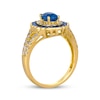 Thumbnail Image 3 of Le Vian Venetian Color on Color Oval-Cut Blue Sapphire Ring 1/2 ct tw Diamonds 14K Honey Gold