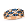 Thumbnail Image 1 of Le Vian Venetian Mosaic Blue Sapphire Ring 1/3 ct tw Diamonds 14K Strawberry Gold