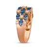 Thumbnail Image 2 of Le Vian Venetian Mosaic Blue Sapphire Ring 1/3 ct tw Diamonds 14K Strawberry Gold