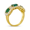 Thumbnail Image 2 of Le Vian Oval & Emerald-Cut Emerald Royalty Ring 1-5/8 ct tw Diamonds 14K Honey Gold