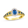 Thumbnail Image 1 of Le Vian Oval-Cut Blue Sapphire Royalty Ring 1/2 ct tw Diamonds 14K Two-Tone Gold