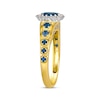 Thumbnail Image 2 of Le Vian Oval-Cut Blue Sapphire Royalty Ring 1/2 ct tw Diamonds 14K Two-Tone Gold