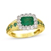 Thumbnail Image 0 of Le Vian Emerald-Cut Emerald Royalty Ring 7/8 ct tw Diamonds 14K Two-Tone Gold