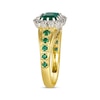 Thumbnail Image 1 of Le Vian Emerald-Cut Emerald Royalty Ring 7/8 ct tw Diamonds 14K Two-Tone Gold