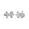 Thumbnail Image 0 of White Lab-Created Sapphire Bow Stud Earrings Sterling Silver