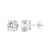 Thumbnail Image 3 of Round-Cut White Lab-Created Sapphire Solitaire Stud Earrings Sterling Silver