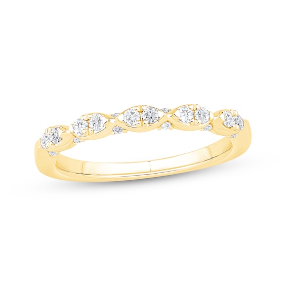 Diamond Stackable Anniversary Ring 1/4 ct tw 10K Yellow Gold
