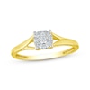 Thumbnail Image 1 of Diamond Circle Center Promise Ring 1/10 ct tw 10K Yellow Gold