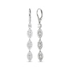 Thumbnail Image 1 of Marquise & Round-Cut White Lab-Created Sapphire Triple Drop Earrings Sterling Silver