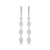 Thumbnail Image 2 of Marquise & Round-Cut White Lab-Created Sapphire Triple Drop Earrings Sterling Silver