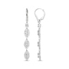 Thumbnail Image 3 of Marquise & Round-Cut White Lab-Created Sapphire Triple Drop Earrings Sterling Silver