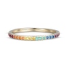 Thumbnail Image 3 of Multicolor Lab-Created Gemstone Rainbow Ring 10K Yellow Gold