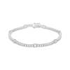 Thumbnail Image 0 of White Lab-Created Sapphire Line Bracelet Sterling Silver 7.25"