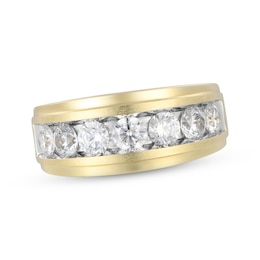 Men's Lab-Created Diamonds by KAY Wedding Ring 2 ct tw 14K Yellow Gold