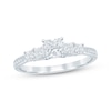 Thumbnail Image 1 of Now + Forever Princess-Cut Diamond Five-Stone Engagement Ring 1 ct tw 14K White Gold