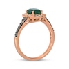 Thumbnail Image 2 of Le Vian Oval-Cut Emerald Ring 1/3 ct tw Diamonds 14K Strawberry Gold