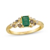 Thumbnail Image 1 of Le Vian Emerald-Cut Emerald Ring 1/8 ct tw Diamonds 14K Honey Gold