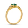 Thumbnail Image 3 of Le Vian Emerald-Cut Emerald Ring 1/8 ct tw Diamonds 14K Honey Gold