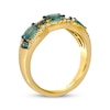 Thumbnail Image 3 of Le Vian Waterfall Oval & Round-Cut Emerald Ring 1/4 ct tw Diamonds 14K Honey Gold