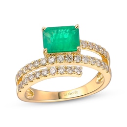 Le Vian Good Karma Emerald-Cut Emerald Ring 5/8 ct tw Diamonds 14K Honey Gold